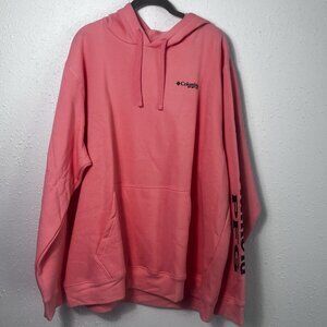 New Columbia Men's PFG Sleeve II Graphic Sorbet/Pink Hoodie Pullover Size 2XL